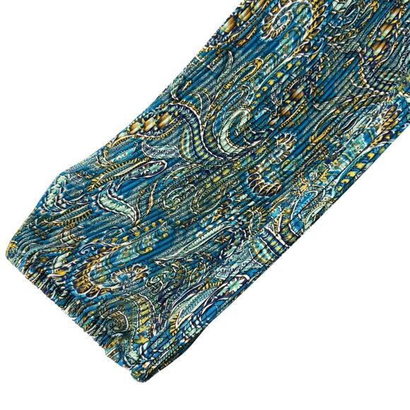 J. Jill Large Tunic Top Paisley Slits Keyhole Long Balloon Sleeves Round Neck - Picture 3 of 10